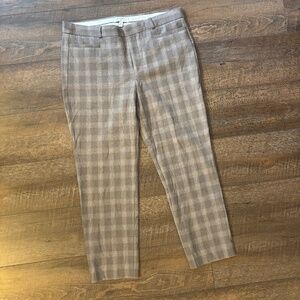 Banana Republic Plaid Sloan Pants Sz 12